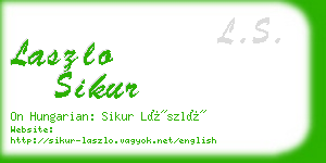 laszlo sikur business card